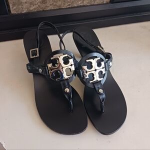 Tory Burch Kitten Heel Holly Leather Sandle